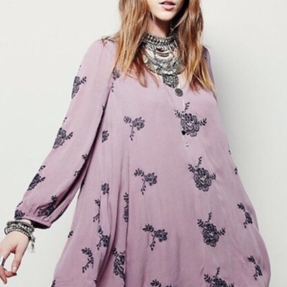 Free People long sleeved flowy dress